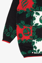 Vintage Black Ornaments Ugly Christmas Pullover (1980s)
