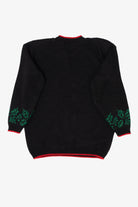 Vintage Black Ornaments Ugly Christmas Pullover (1980s)