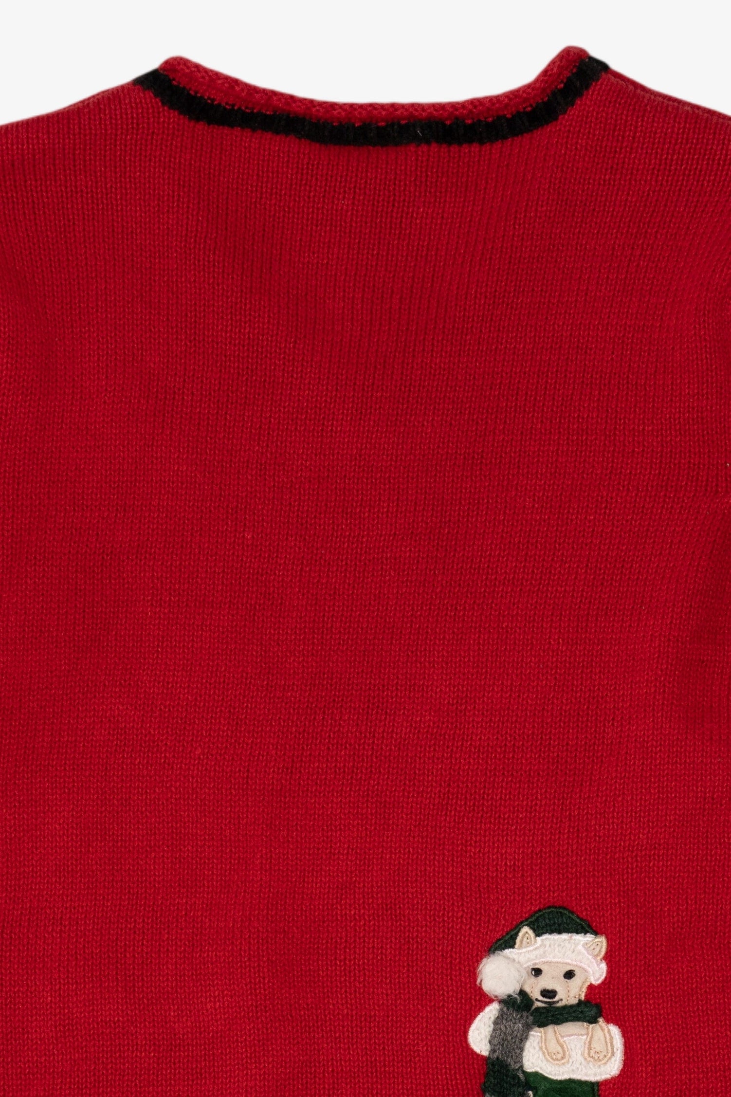 Vintage Red Crazy Horse Dogs Ugly Christmas Pullover (2000s)