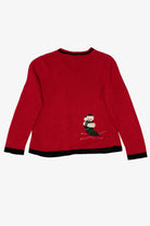 Vintage Red Crazy Horse Dogs Ugly Christmas Pullover (2000s)