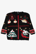 Vintage Black Ugly Christmas Pullover (1990s)