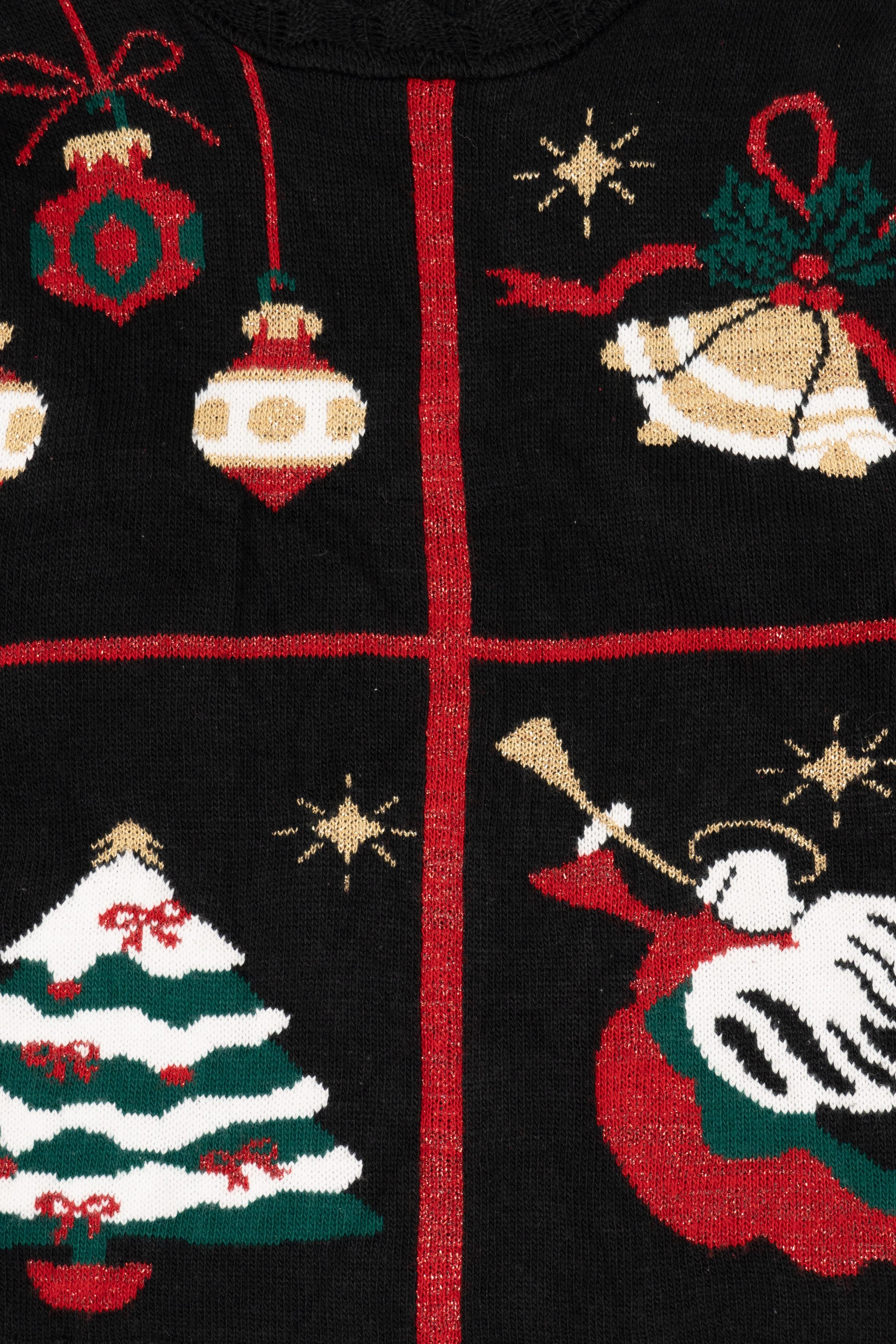 Vintage Black Ugly Christmas Pullover (1990s)