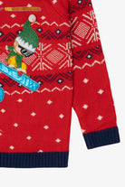 Holiday Time Cool Elves Snowboarding Ugly Christmas Pullover