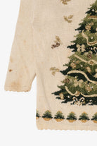 Vintage Beige Heirloom Collectible Tree Ugly Christmas Pullover (2000s)