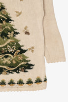 Vintage Beige Heirloom Collectible Tree Ugly Christmas Pullover (2000s)