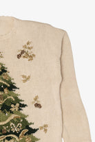 Vintage Beige Heirloom Collectible Tree Ugly Christmas Pullover (2000s)