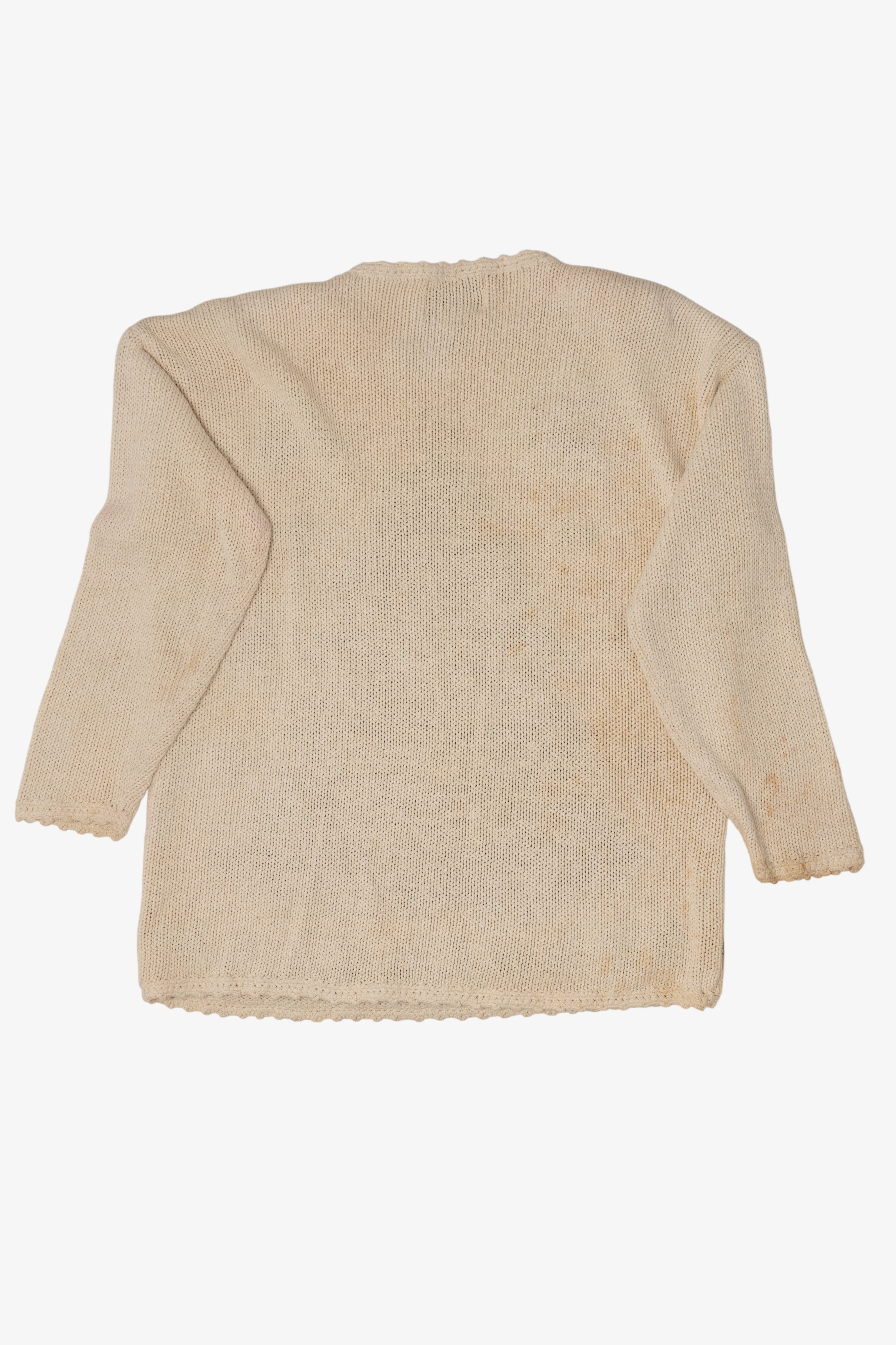 Vintage Beige Heirloom Collectible Tree Ugly Christmas Pullover (2000s)