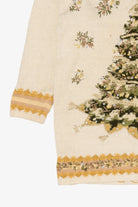 Vintage White Heirloom Collectible Trees Ugly Christmas Pullover (2000s)