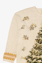Vintage White Heirloom Collectible Trees Ugly Christmas Pullover (2000s)