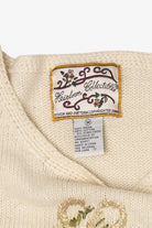 Vintage White Heirloom Collectible Trees Ugly Christmas Pullover (2000s)