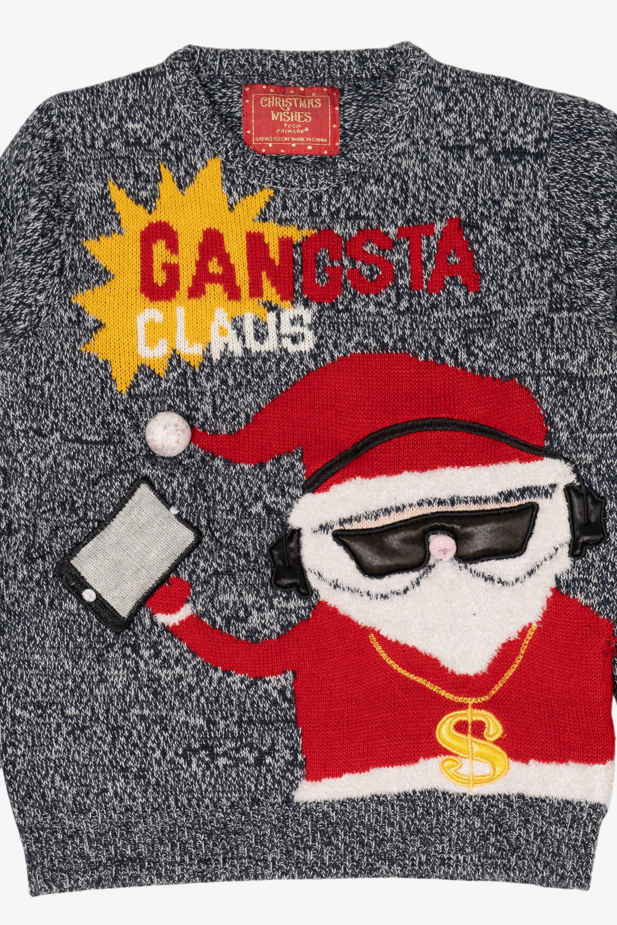 Kid Sized Christmas Wishes "Gangsta Claus" Santa Ugly Pullover (2010s)