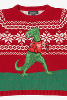 Kid Sized Christmas Sweater Dinosaur Ugly Christmas Pullover