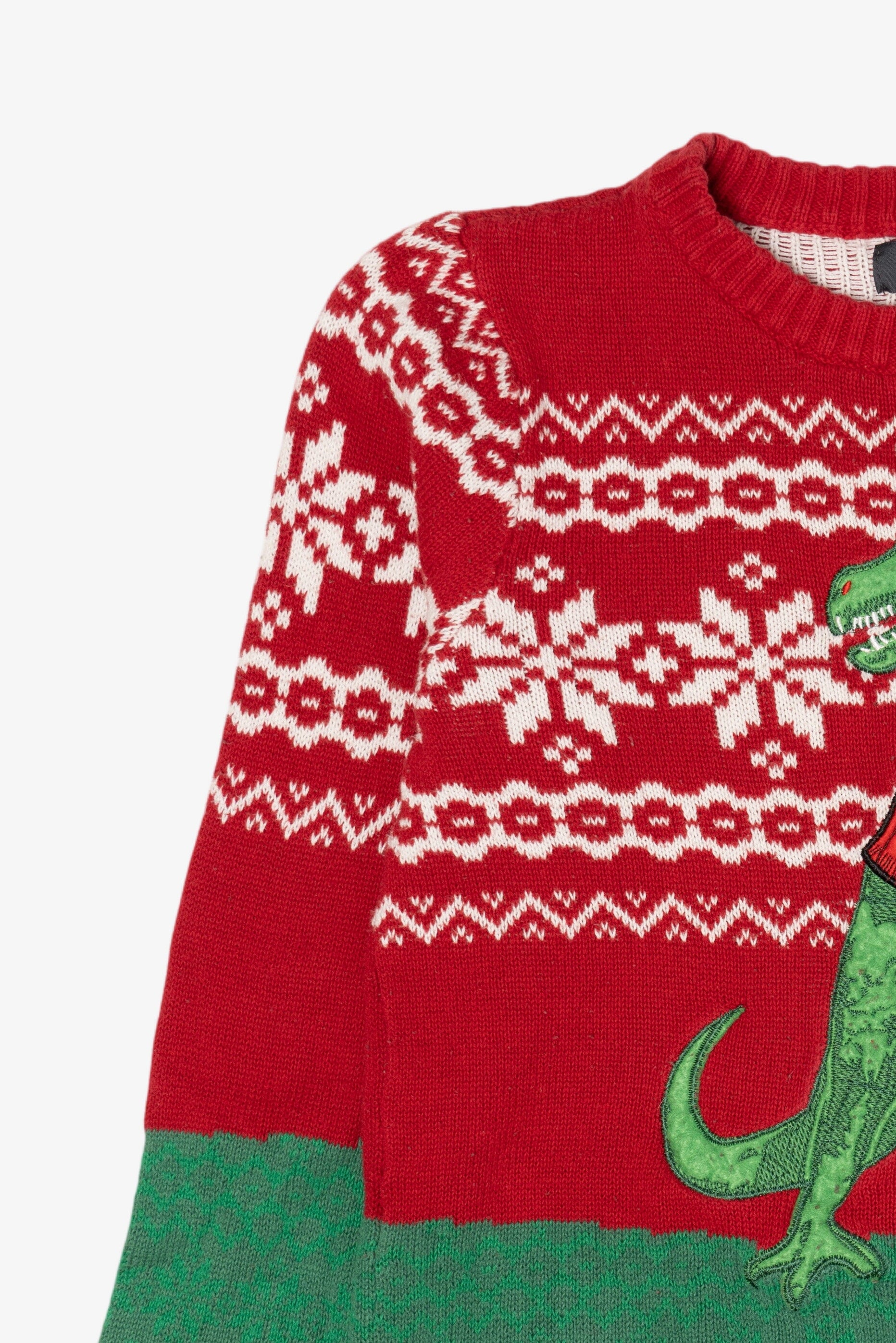 Kid Sized Christmas Sweater Dinosaur Ugly Christmas Pullover