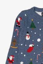 Kid Sized Pixel Game Santa Ugly Christmas Pullover