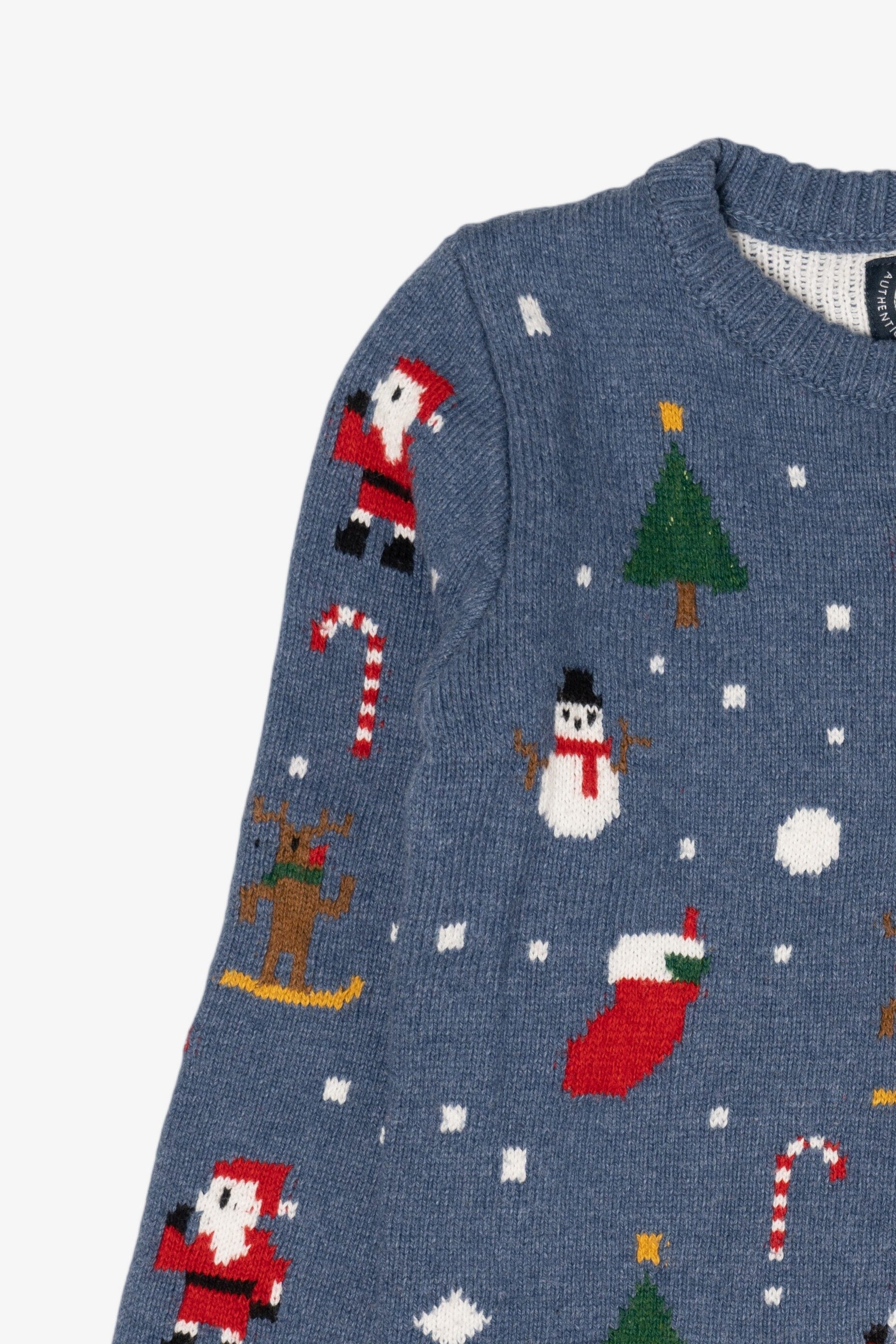 Kid Sized Pixel Game Santa Ugly Christmas Pullover