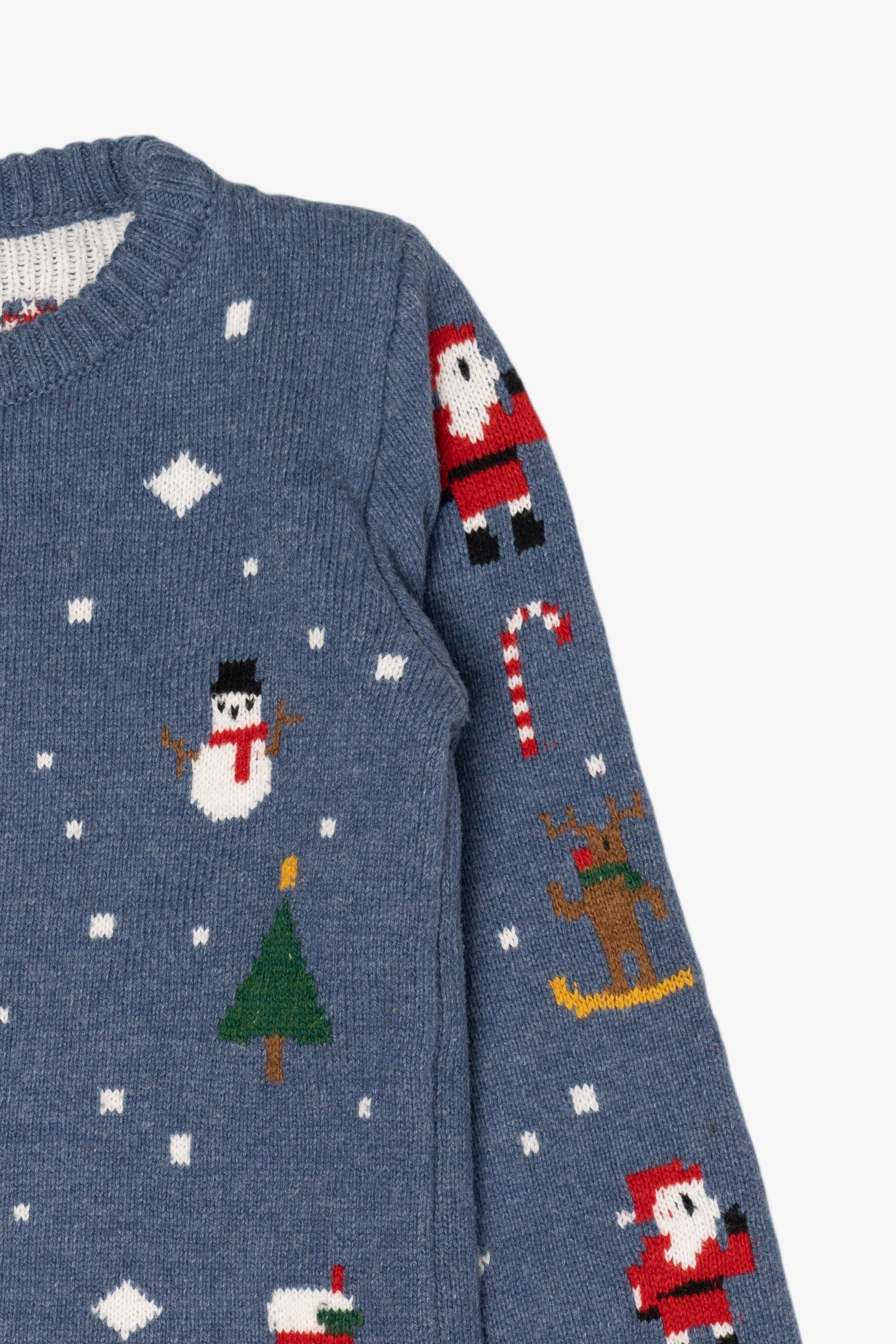 Kid Sized Pixel Game Santa Ugly Christmas Pullover