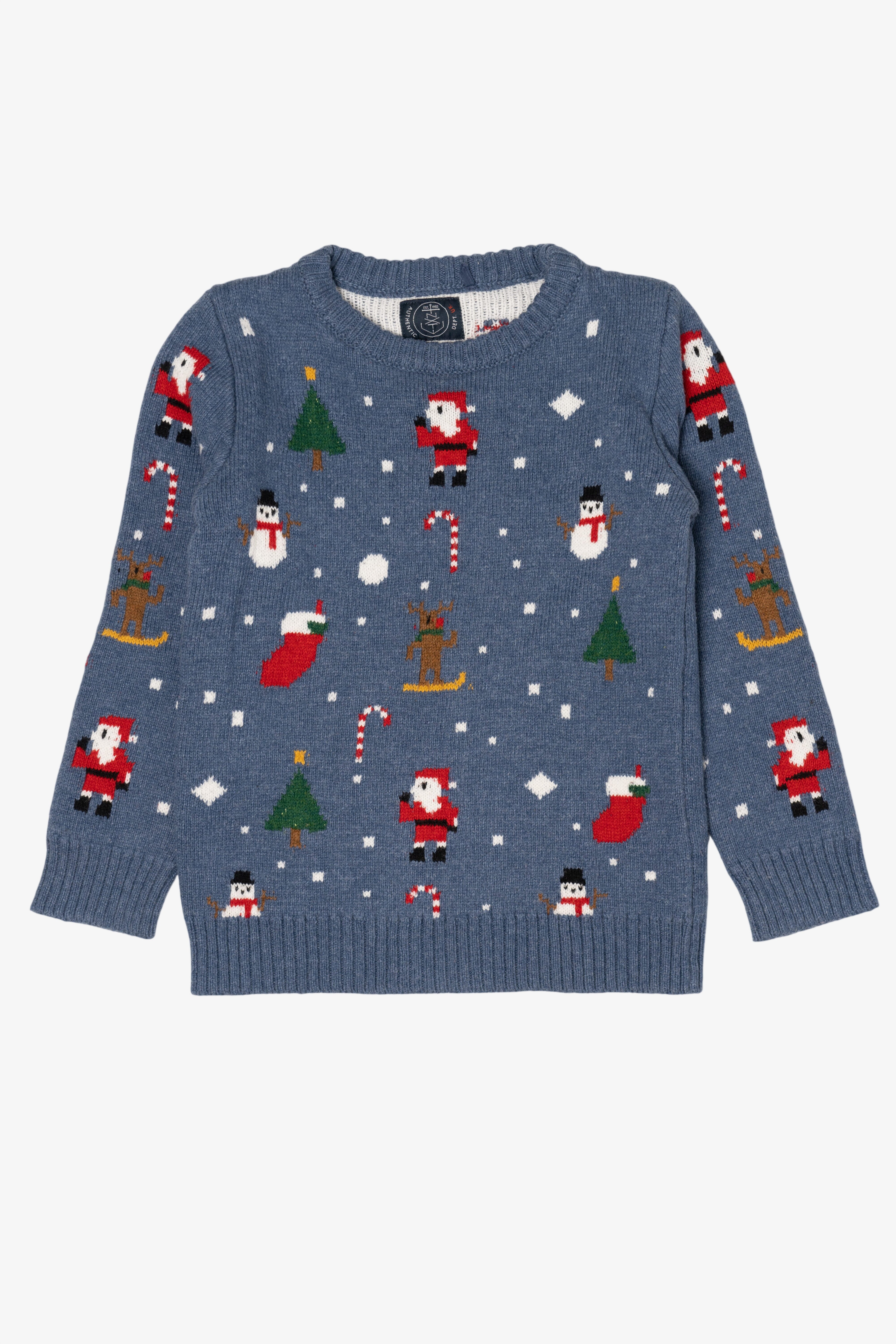 Kid Sized Pixel Game Santa Ugly Christmas Pullover