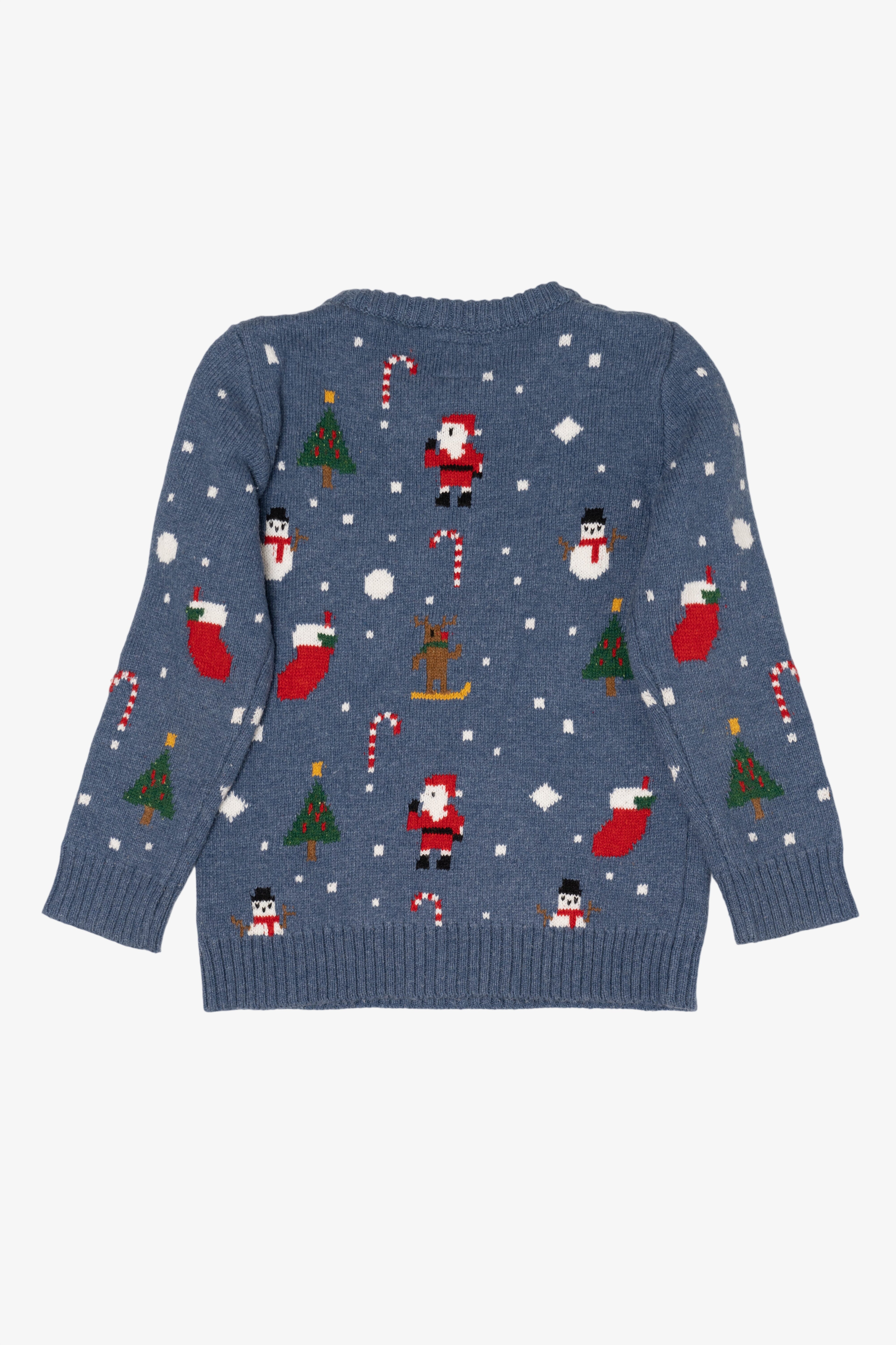 Kid Sized Pixel Game Santa Ugly Christmas Pullover