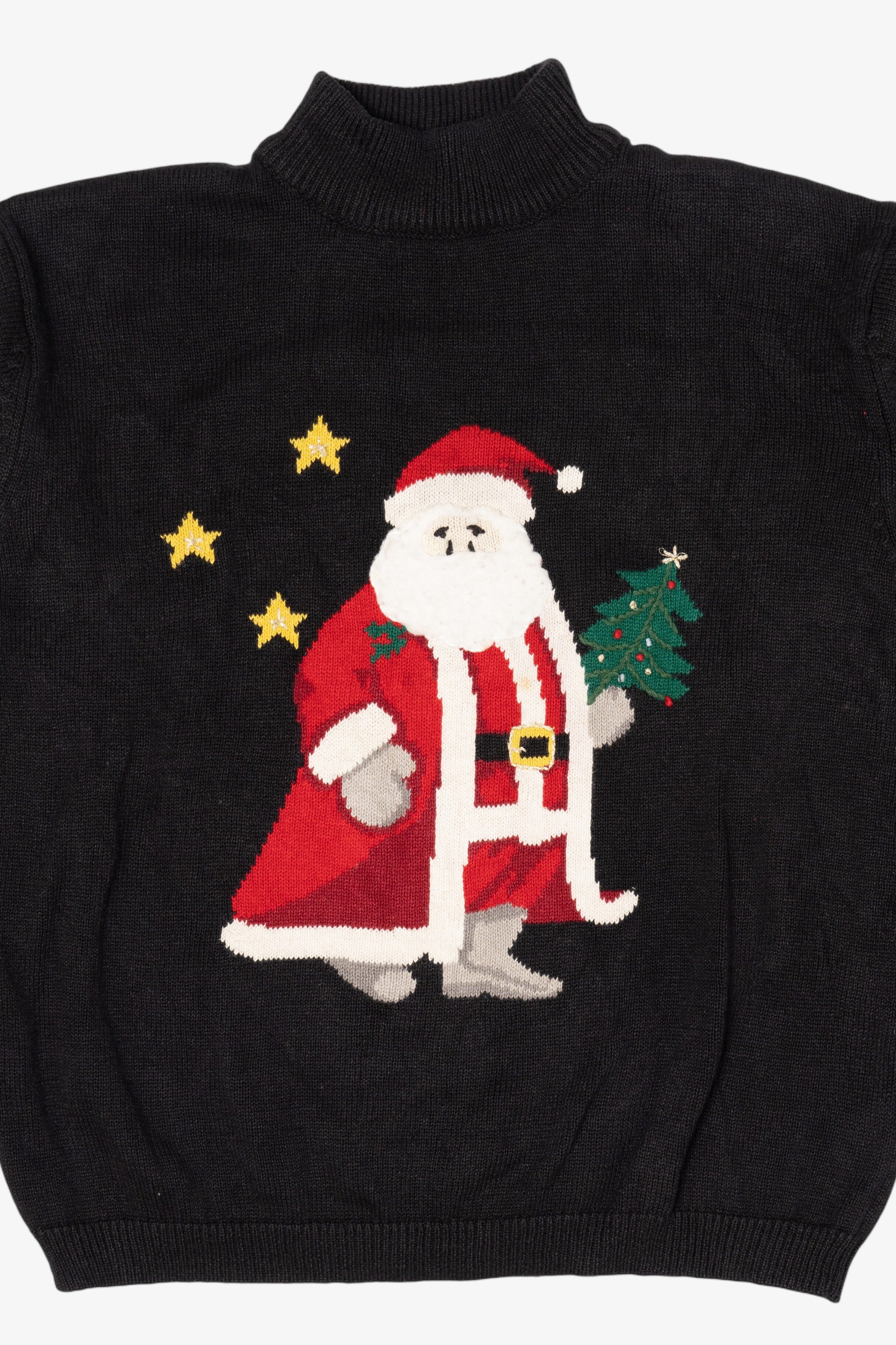 Vintage Black Southern Lady Santa Ugly Christmas Pullover (1990s)