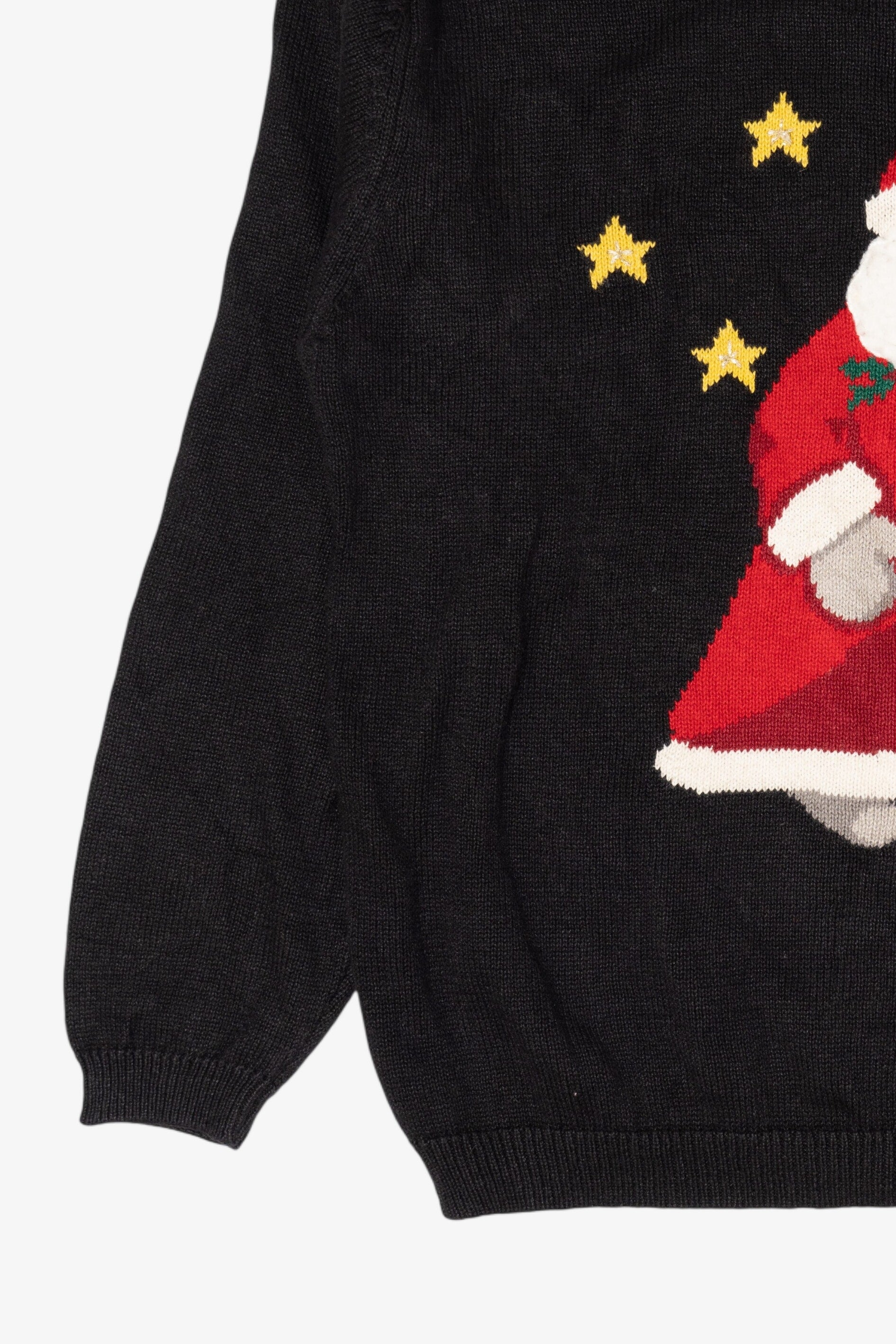 Vintage Black Southern Lady Santa Ugly Christmas Pullover (1990s)