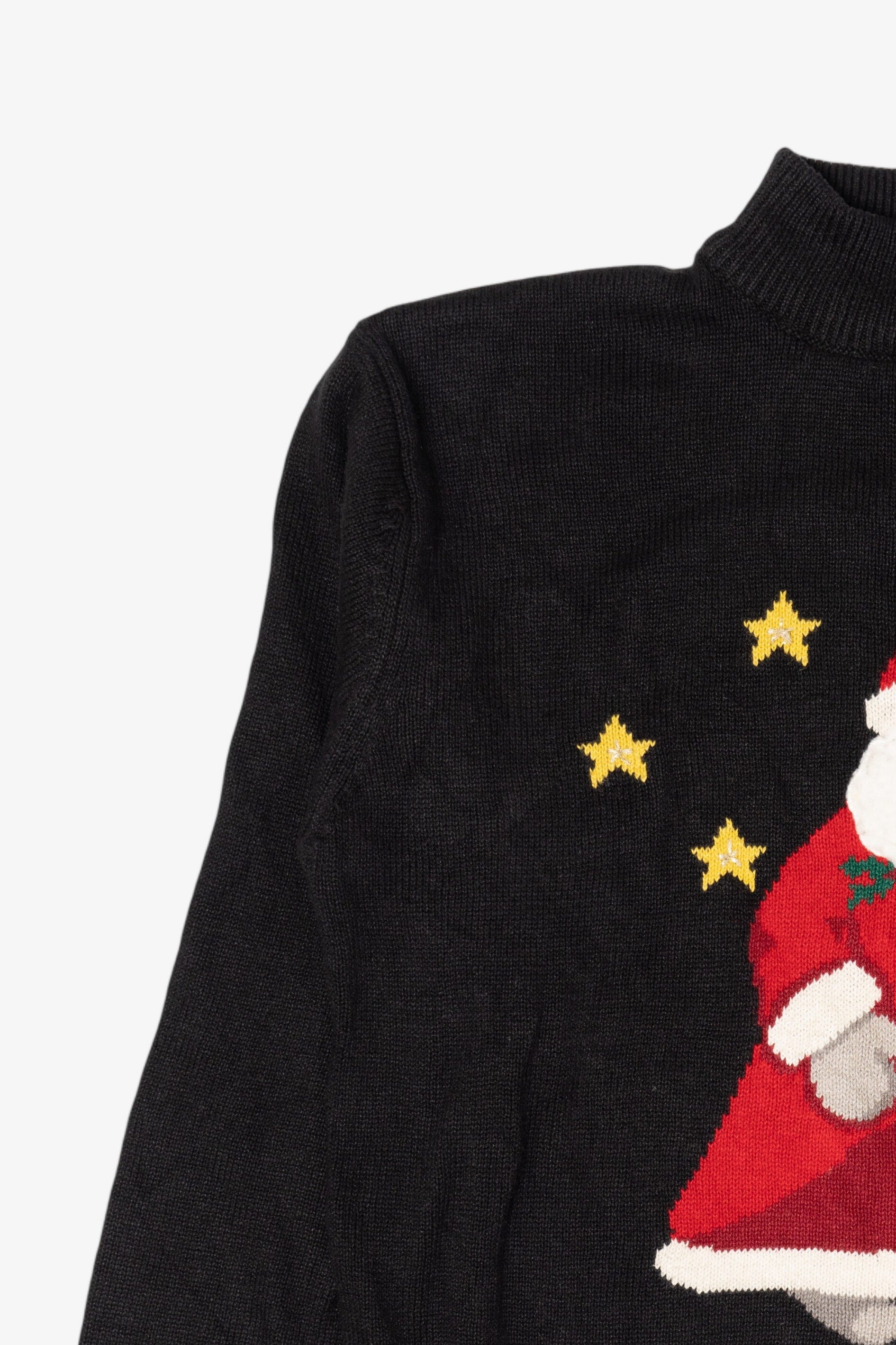 Vintage Black Southern Lady Santa Ugly Christmas Pullover (1990s)