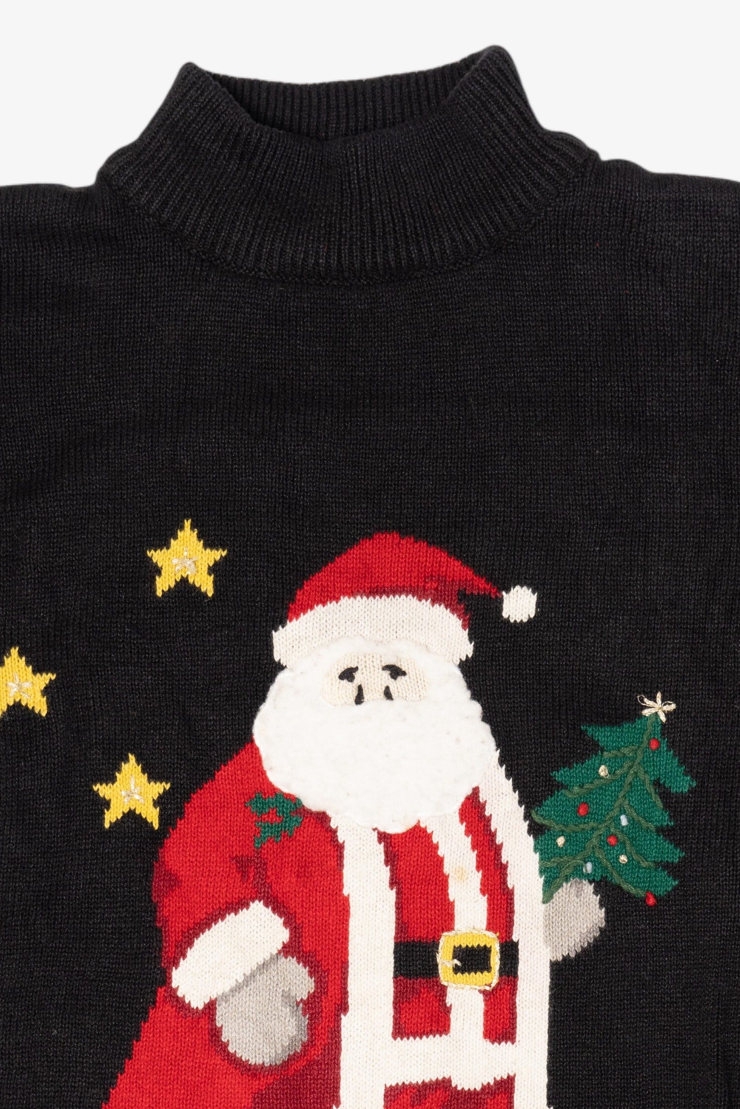 Vintage Black Southern Lady Santa Ugly Christmas Pullover (1990s)
