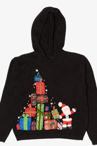 Vintage Santa With Presents Ugly Christmas Hooded Pullover (2000s)