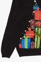 Vintage Santa With Presents Ugly Christmas Hooded Pullover (2000s)