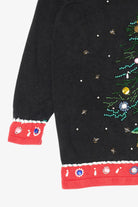 Vintage Black Victoria Jones Tree Ugly Christmas Pullover (1990s)