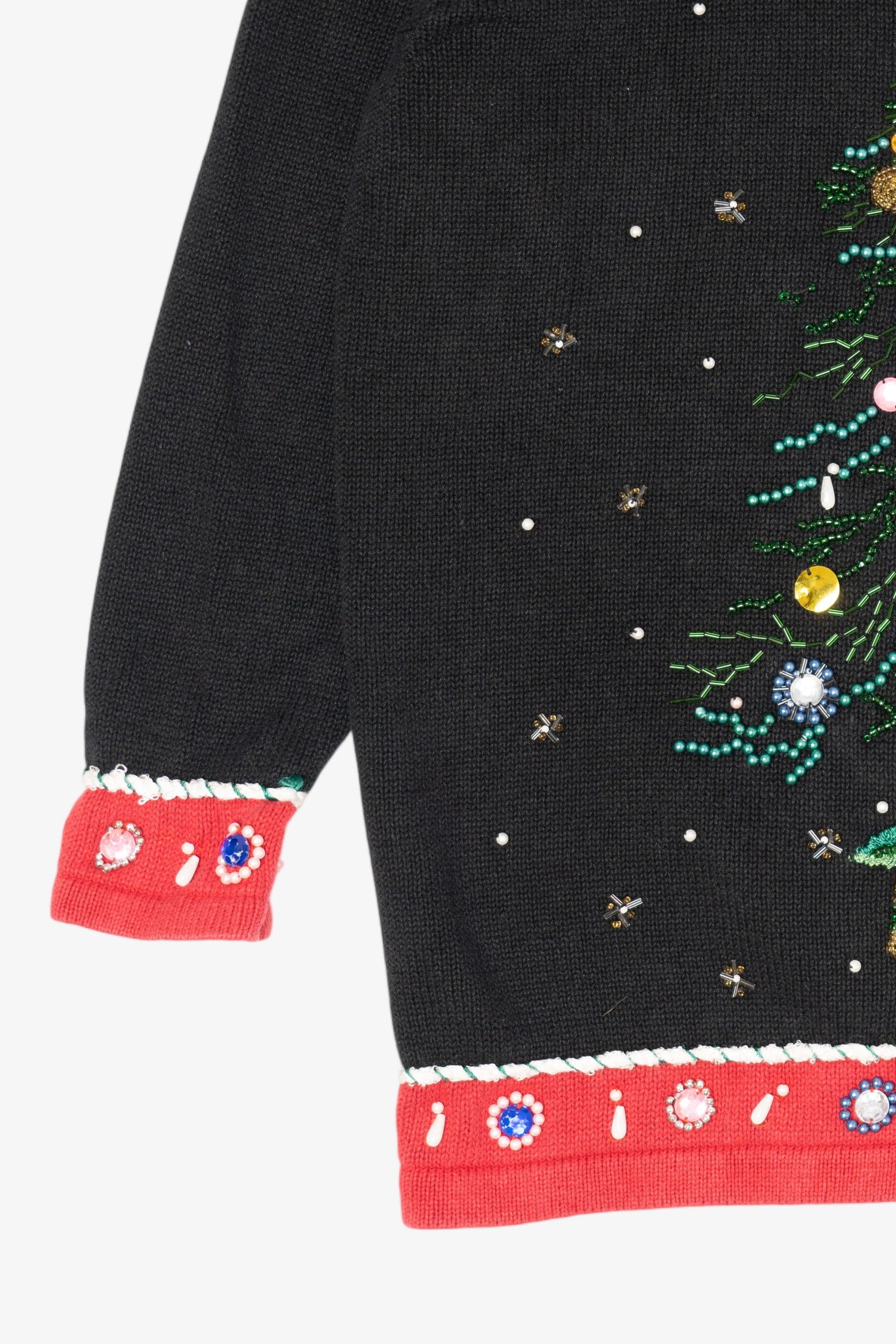 Vintage Black Victoria Jones Tree Ugly Christmas Pullover (1990s)