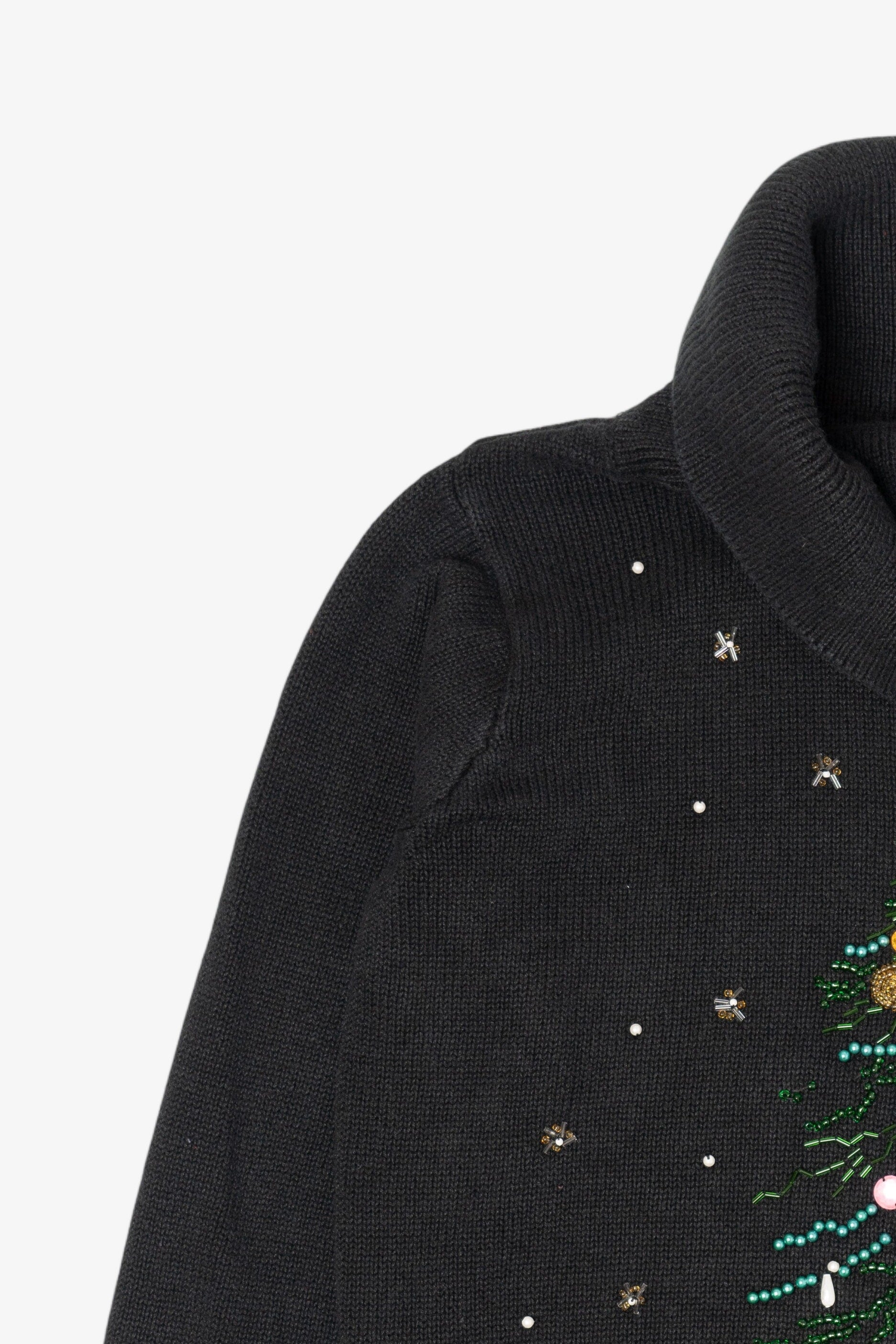 Vintage Black Victoria Jones Tree Ugly Christmas Pullover (1990s)