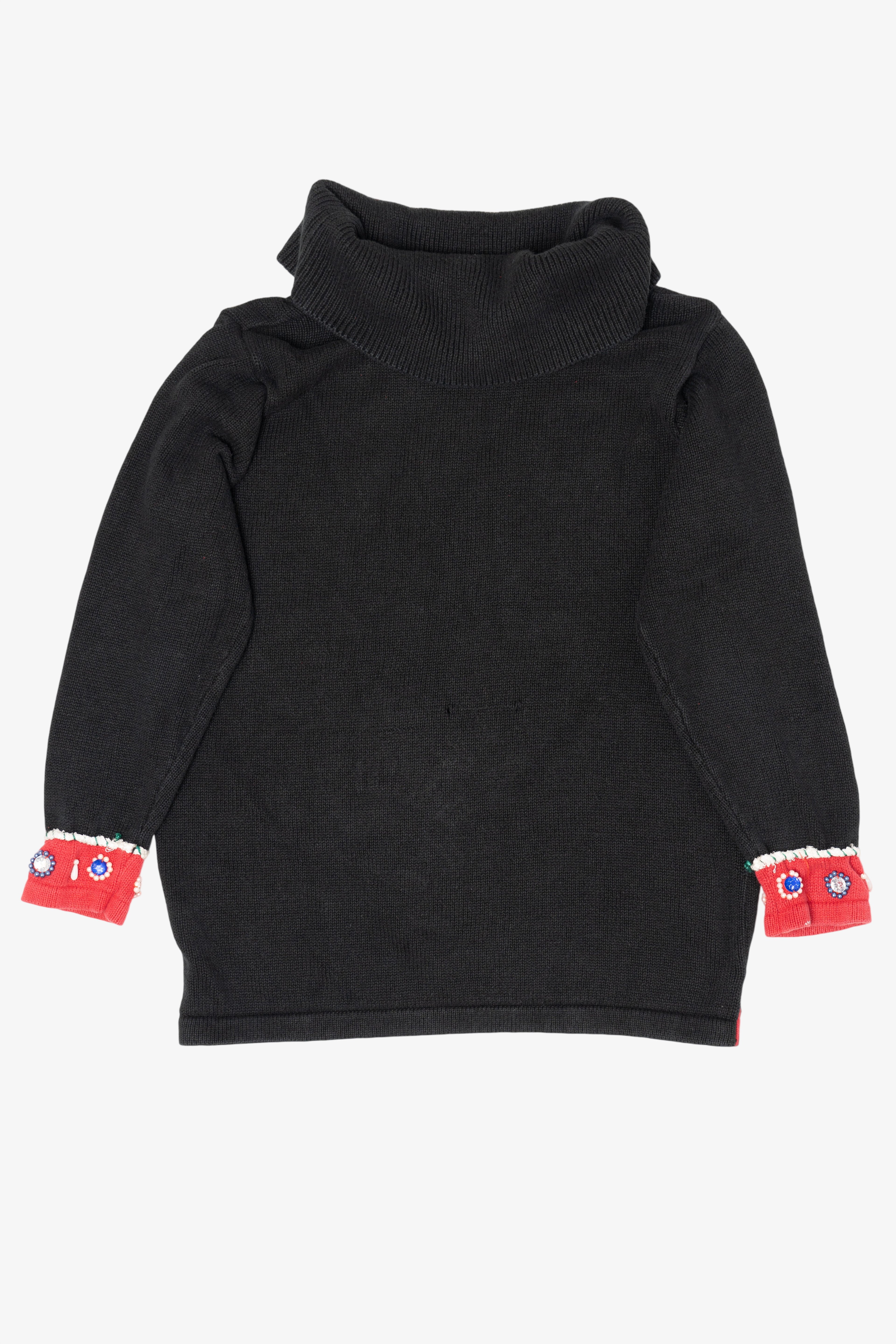 Vintage Black Victoria Jones Tree Ugly Christmas Pullover (1990s)