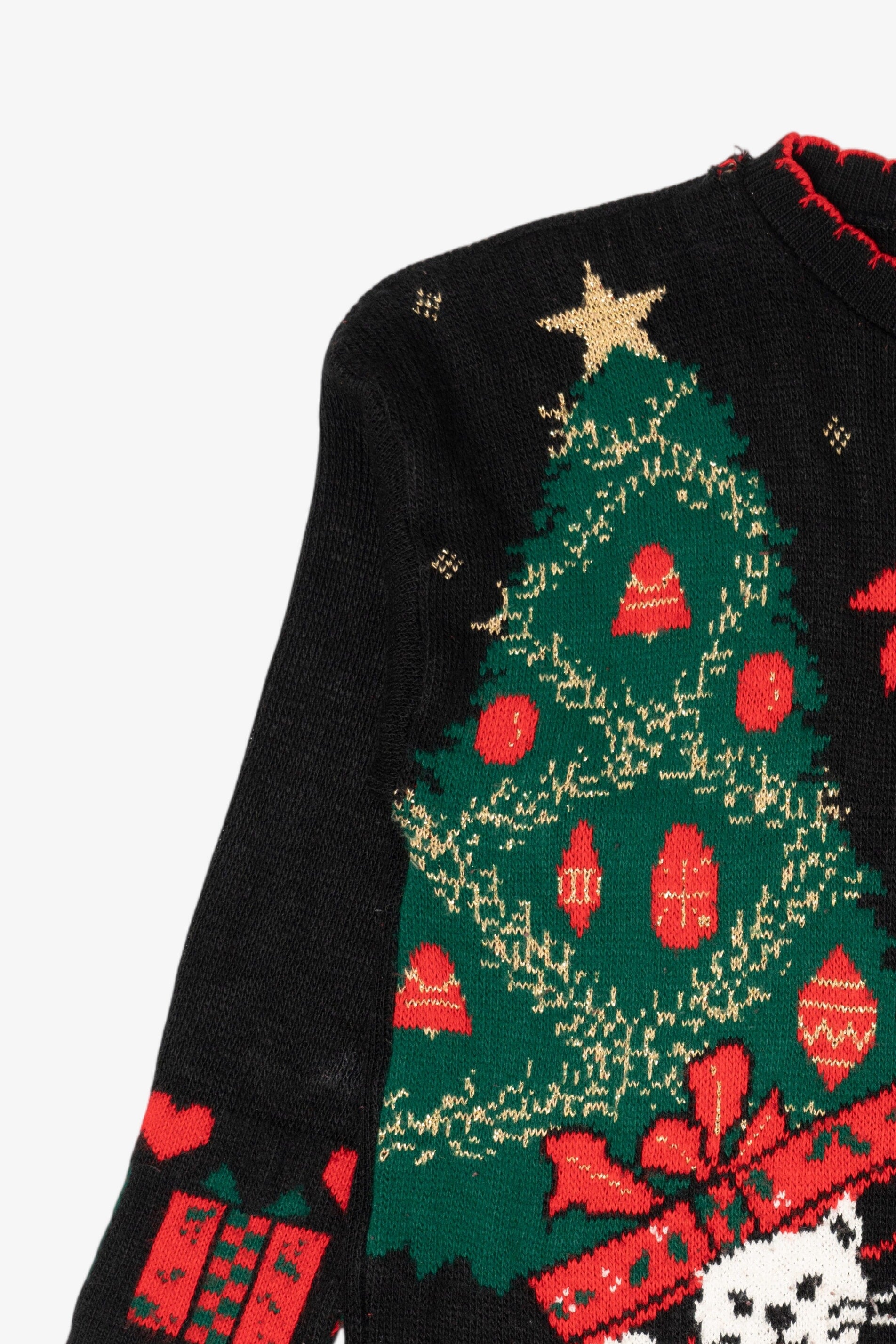 Vintage Black Nutcracker Cats Ugly Christmas Pullover (1980s)