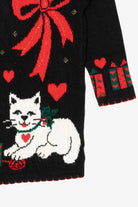 Vintage Black Nutcracker Cats Ugly Christmas Pullover (1980s)