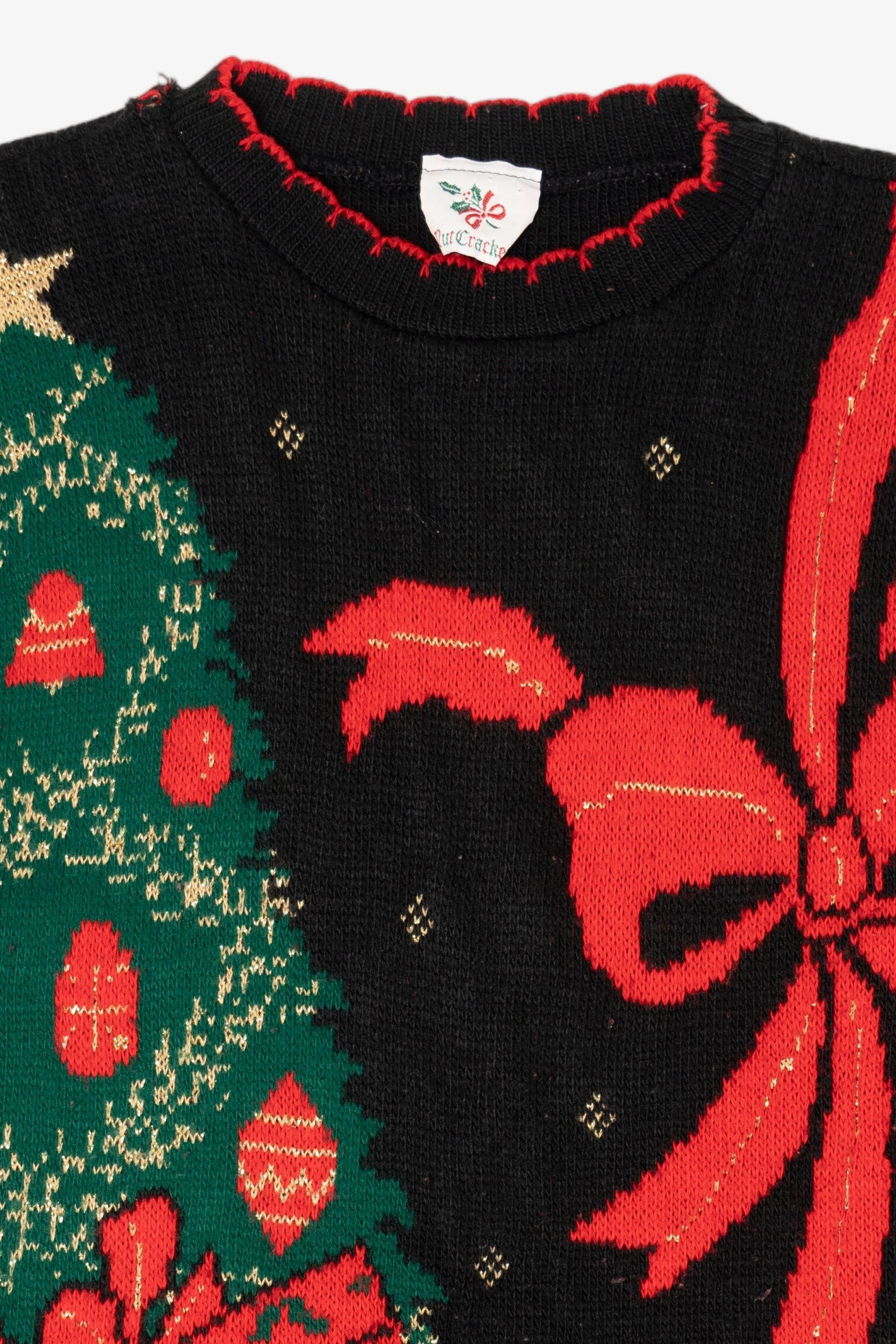 Vintage Black Nutcracker Cats Ugly Christmas Pullover (1980s)