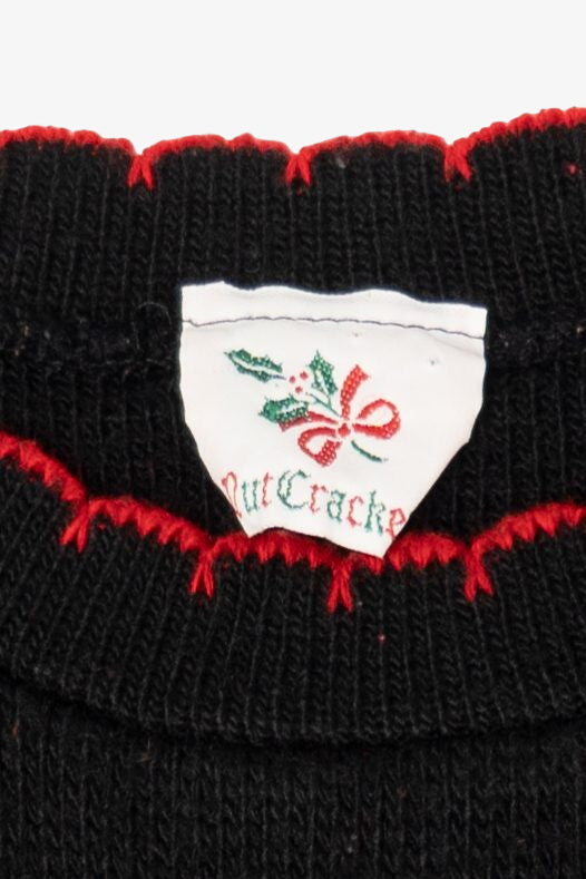 Vintage Black Nutcracker Cats Ugly Christmas Pullover (1980s)