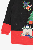 Vintage Black Nutcracker Fireplace Ugly Christmas Pullover (1990s)