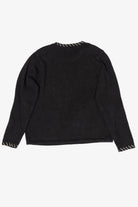 Vintage Black Shaver Lake Tree Ugly Christmas Pullover (1990s)