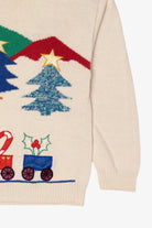 Vintage White Holiday Traditions Trees Ugly Christmas Pullover (1990s)