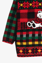 Vintage Red Holiday Time Bears Ugly Christmas Pullover (1980s)