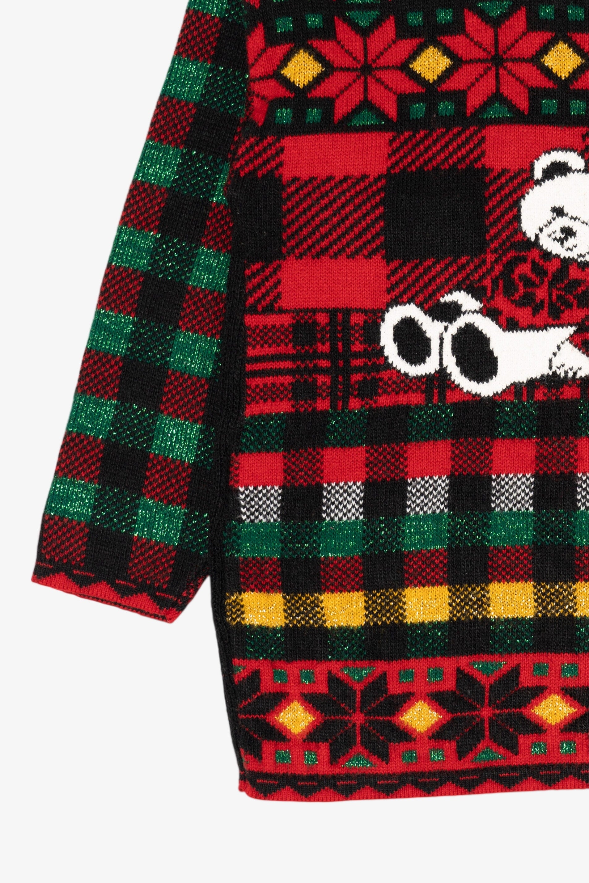 Vintage Red Holiday Time Bears Ugly Christmas Pullover (1980s)