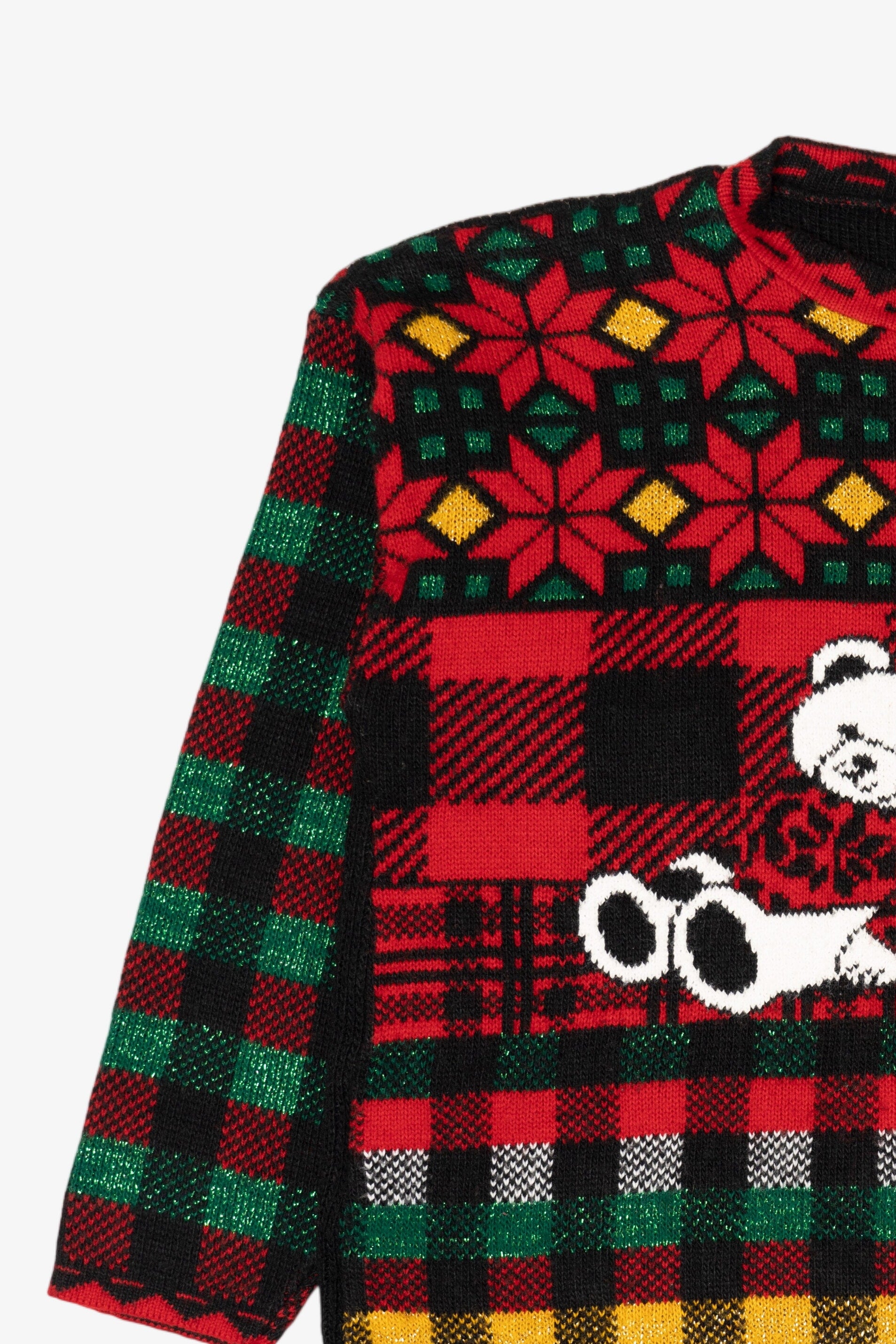Vintage Red Holiday Time Bears Ugly Christmas Pullover (1980s)
