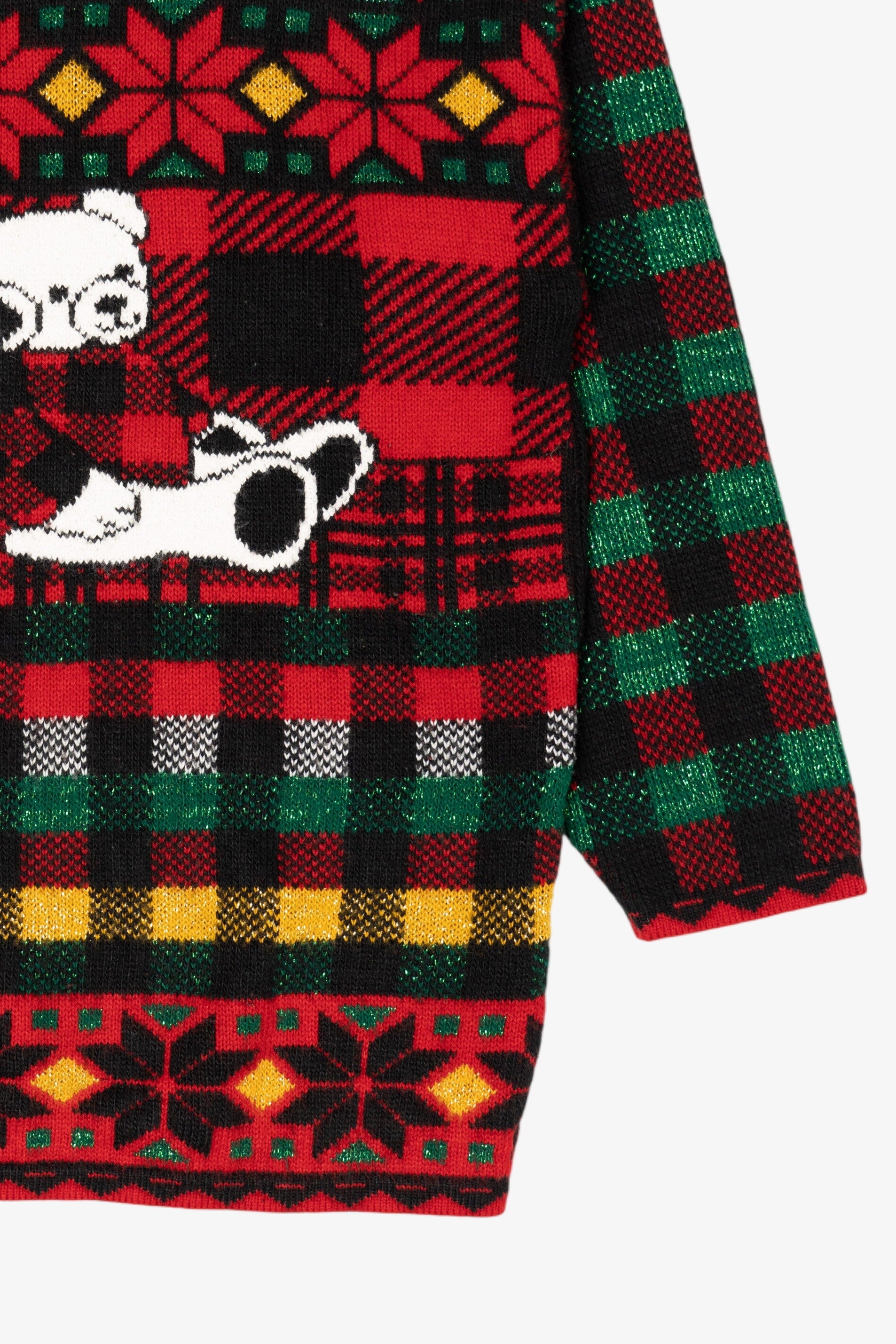 Vintage Red Holiday Time Bears Ugly Christmas Pullover (1980s)