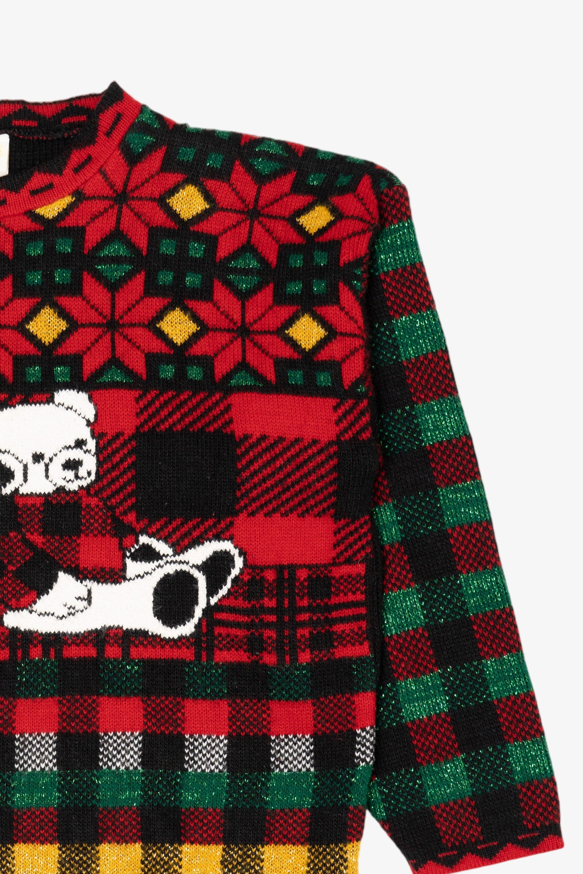 Vintage Red Holiday Time Bears Ugly Christmas Pullover (1980s)