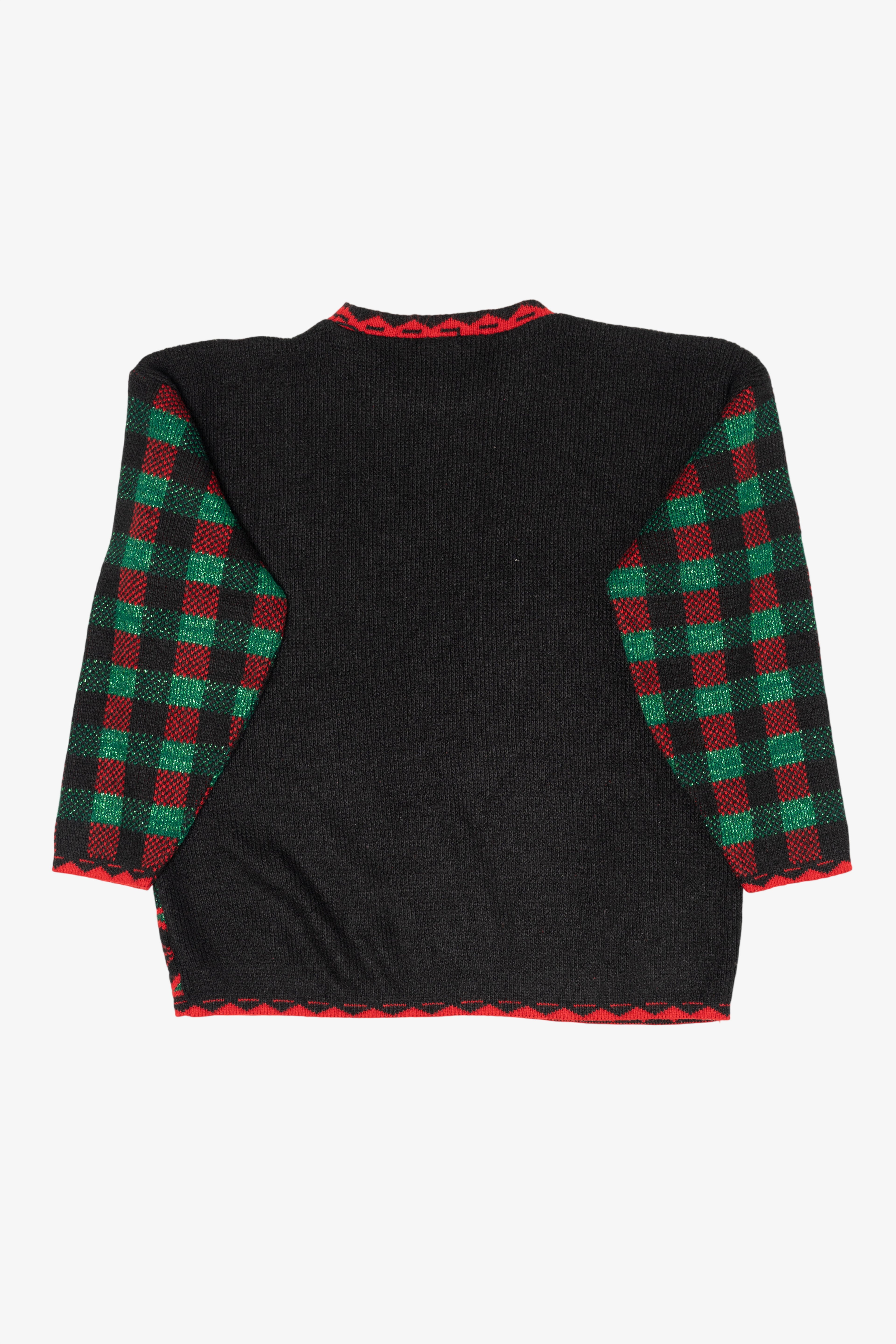 Vintage Red Holiday Time Bears Ugly Christmas Pullover (1980s)