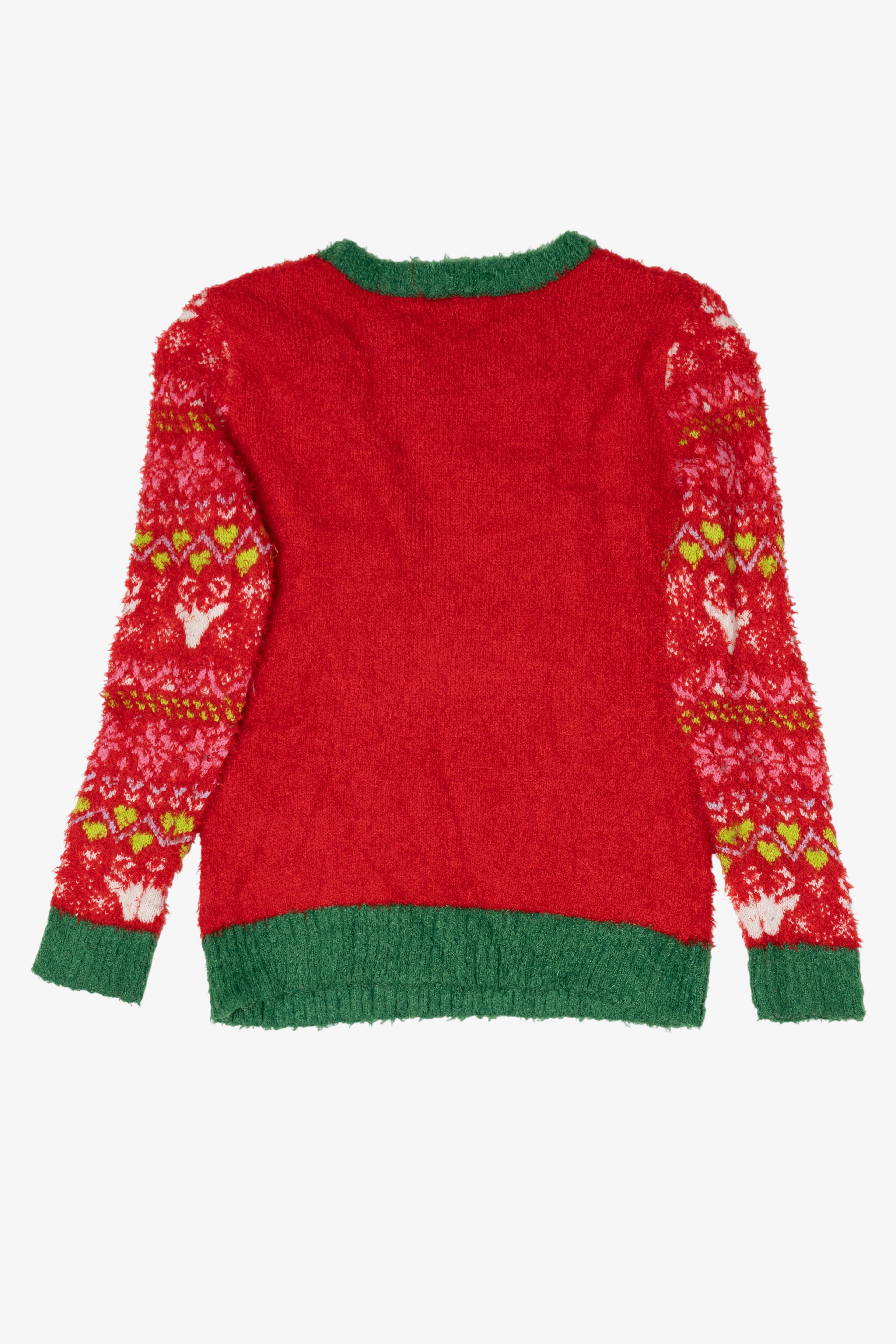 Red Holiday Time Reindeer With Sunglasses Ugly Christmas Pullover (2010s)