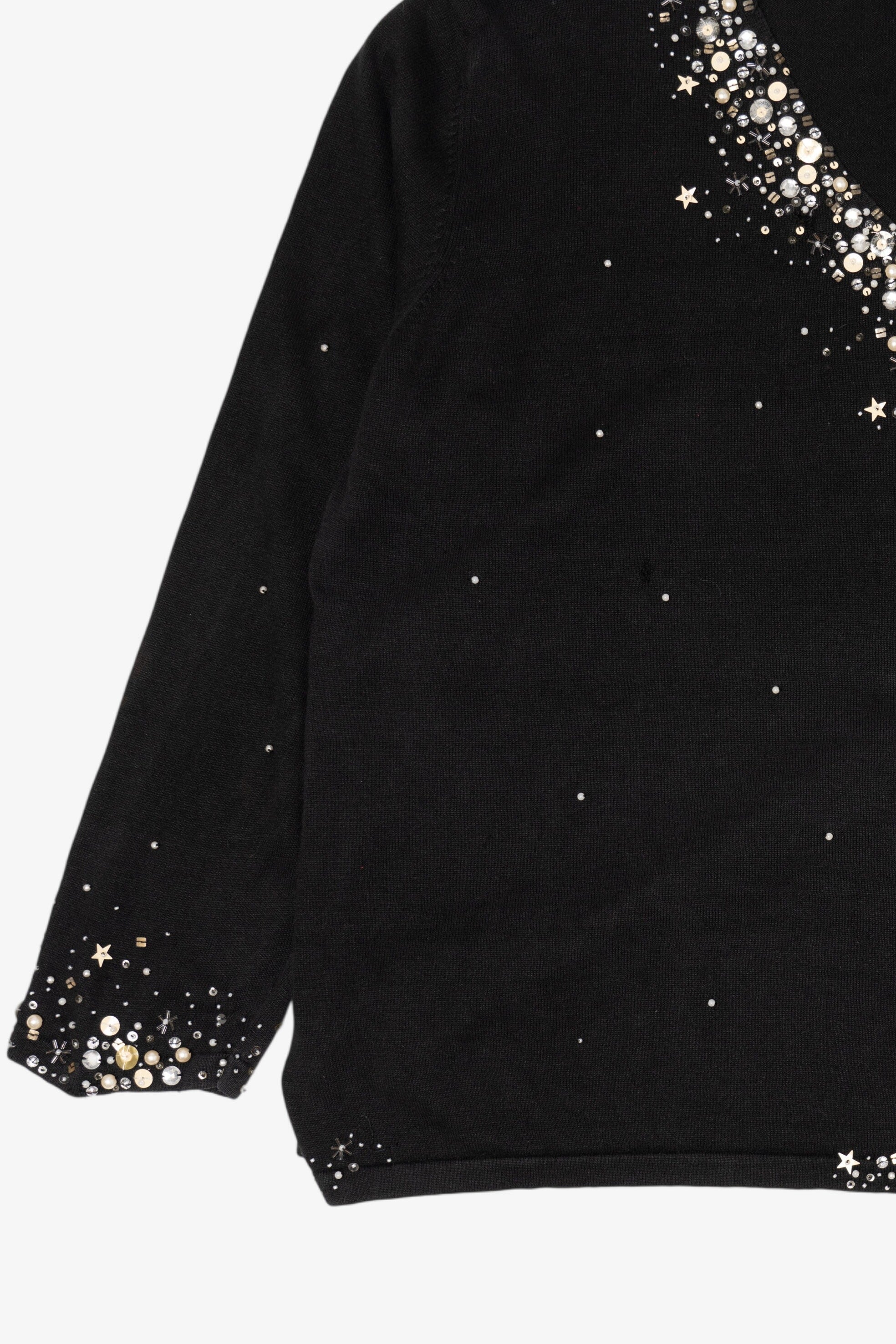 Vintage Black Berek Santa Ugly Christmas Pullover (2000s)