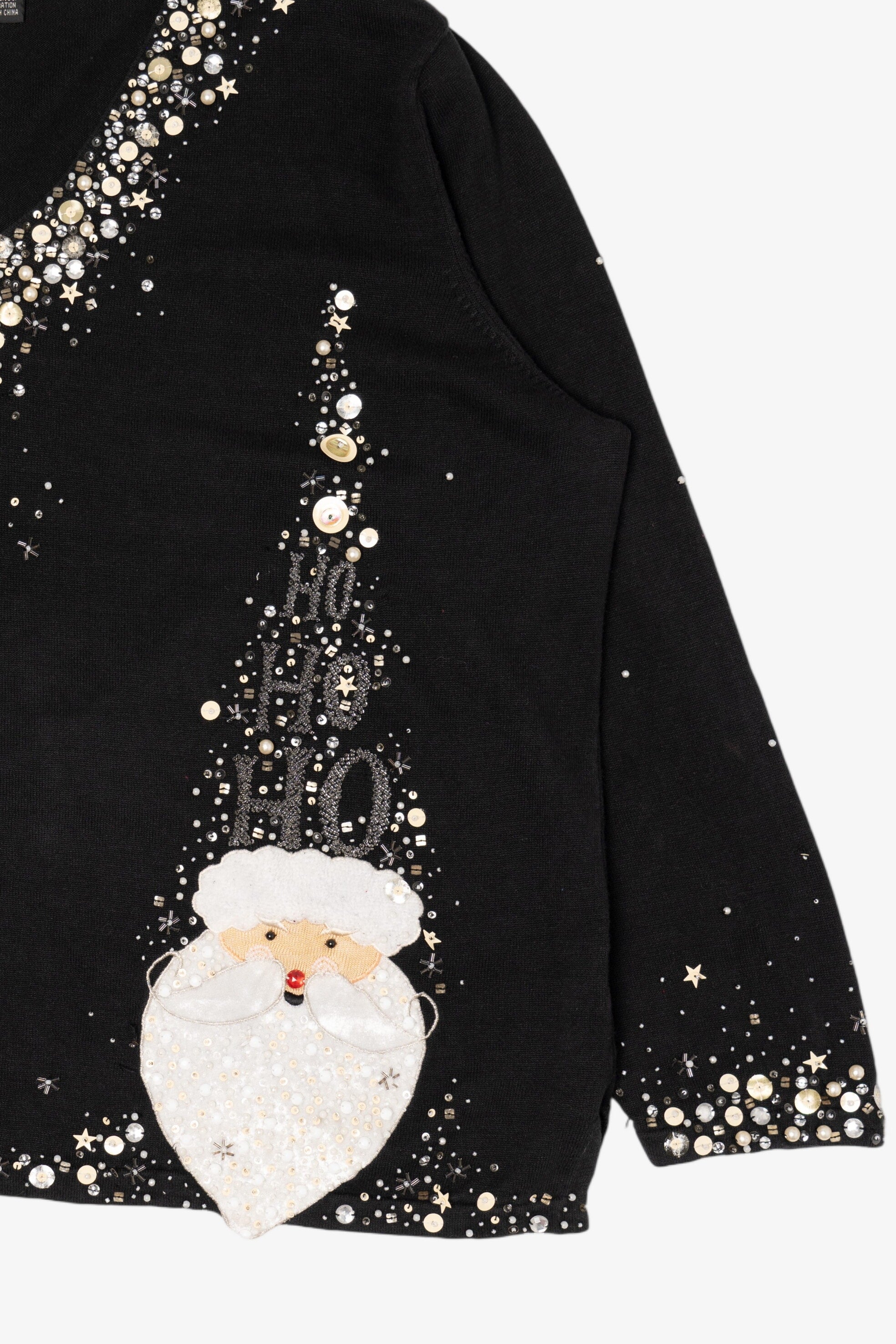 Vintage Black Berek Santa Ugly Christmas Pullover (2000s)
