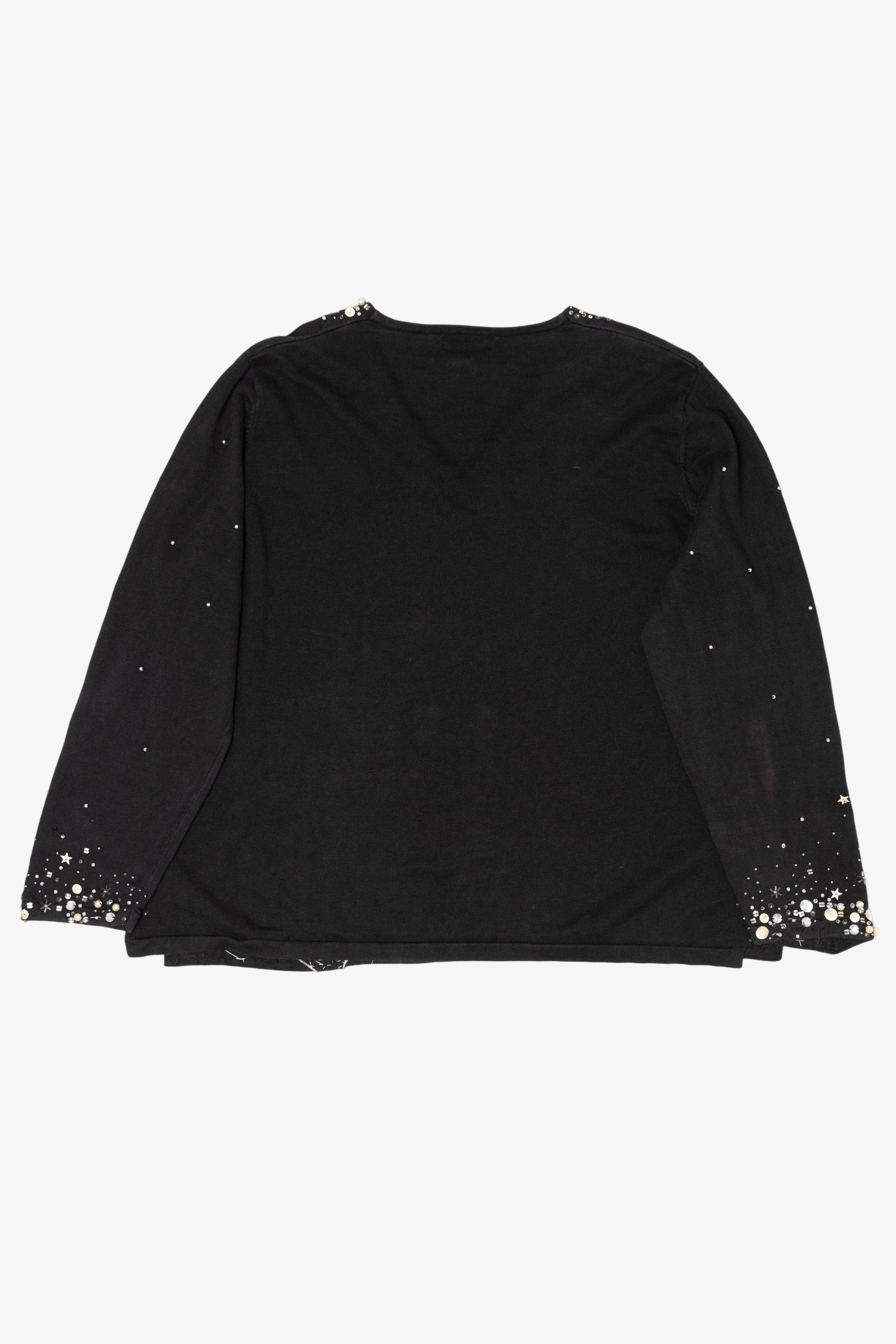 Vintage Black Berek Santa Ugly Christmas Pullover (2000s)