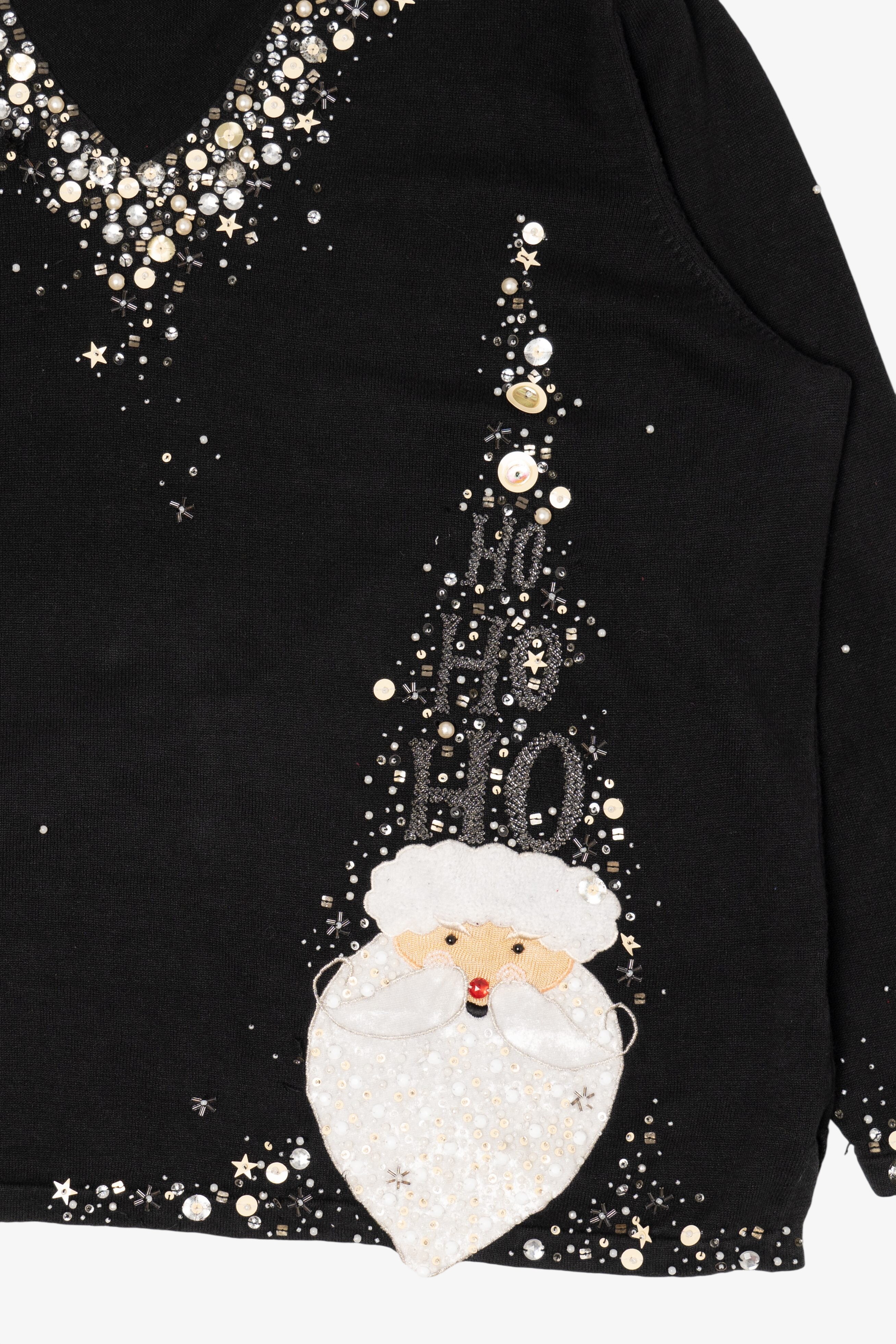 Vintage Black Berek Santa Ugly Christmas Pullover (2000s)